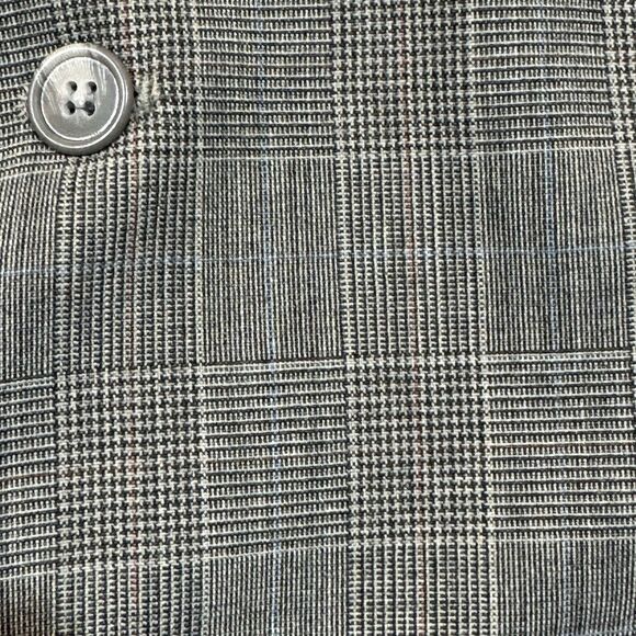 Glen Plaid Suit Jacket 42L by Arnie – Gray Brown Check - Picture 15 of 16